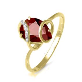 Кольцо из лимонного золота КЮЗ Del'ta DЛ310141 с фианитом и гранатом DЛ310141 фото
