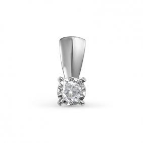 Подвеска из белого золота КЮЗ Del'ta Dб0300115 с фианитом Dб0300115 фото