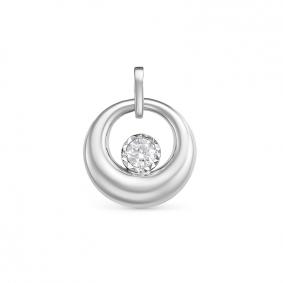 Подвеска из белого золота КЮЗ Del'ta Dб032874 с фианитом Dб032874 фото