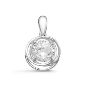 Подвеска из белого золота КЮЗ Del'ta Dб034178 с фианитом Dб034178 фото