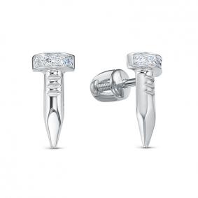 Золотые серьги КЮЗ Del'ta Dб0504734 с фианитом Dб0504734 фото