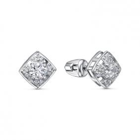 Золотые серьги КЮЗ Del'ta Dб0506751 с фианитом Dб0506751 фото