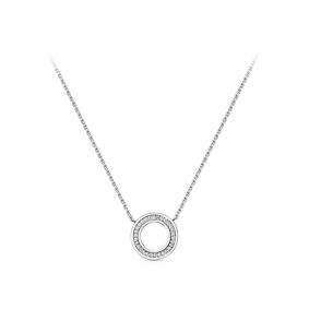 Колье из белого золота КЮЗ Del'ta Dб0702703 с фианитом Dб0702703 фото