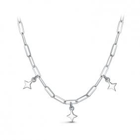 Колье из белого золота КЮЗ Del'ta Dб0704153 с фианитом Dб0704153 фото