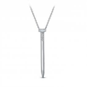 Колье из белого золота КЮЗ Del'ta Dб0704734 с фианитом Dб0704734 фото