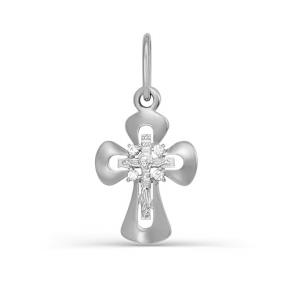 Подвеска из белого золота КЮЗ Del'ta Dб080157 с фианитом Dб080157 фото