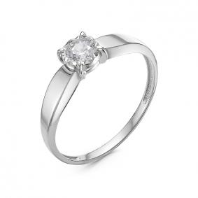 Кольцо из белого золота КЮЗ Del'ta Dб1100112 с фианитом Dб1100112 фото