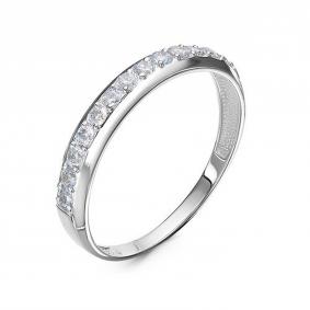 Кольцо из белого золота КЮЗ Del'ta Dб1100924 с фианитом Dб1100924 фото