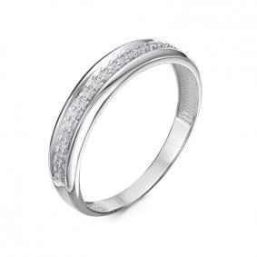 Кольцо из белого золота КЮЗ Del'ta Dб1100928 с фианитом Dб1100928 фото