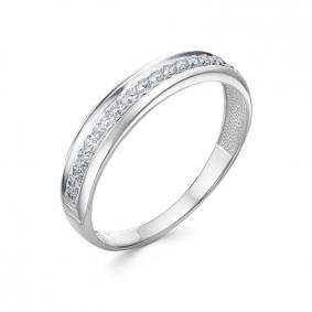 Кольцо из белого золота КЮЗ Del'ta Dб1100930 с фианитом Dб1100930 фото