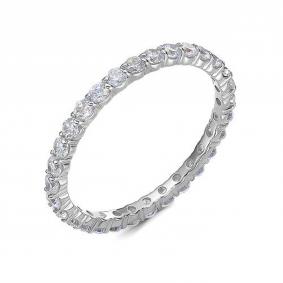 Кольцо из белого золота КЮЗ Del'ta Dб1102019 с фианитом Dб1102019 фото