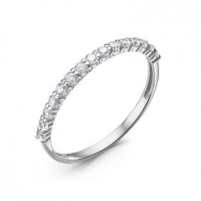 Кольцо из белого золота КЮЗ Del'ta Dб1102408 с фианитом Dб1102408 фото