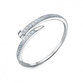 Кольцо из белого золота КЮЗ Del'ta Dб1103703 с фианитом Dб1103703 фото