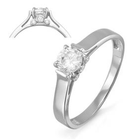 Кольцо из белого золота КЮЗ Del'ta Dб114453 с фианитом Dб114453 фото