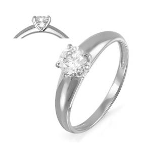 Кольцо из белого золота КЮЗ Del'ta Dб114488 с фианитом Dб114488 фото