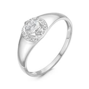 Кольцо из белого золота КЮЗ Del'ta Dб116122 с фианитом Dб116122 фото