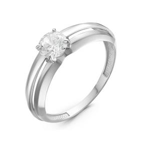 Кольцо из белого золота КЮЗ Del'ta Dб116352 с фианитом Dб116352 фото