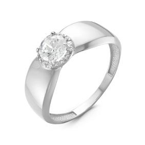 Кольцо из белого золота КЮЗ Del'ta Dб116354 с фианитом Dб116354 фото