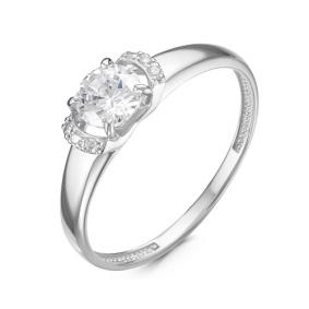 Кольцо из белого золота КЮЗ Del'ta Dб116397 с фианитом Dб116397 фото