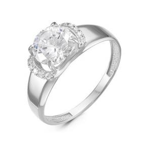 Кольцо из белого золота КЮЗ Del'ta Dб116398 с фианитом Dб116398 фото