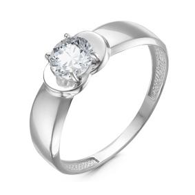 Кольцо из белого золота КЮЗ Del'ta Dб116540 с фианитом Dб116540 фото