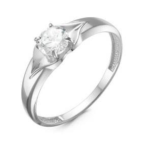 Кольцо из белого золота КЮЗ Del'ta Dб116541 с фианитом Dб116541 фото