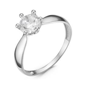 Кольцо из белого золота КЮЗ Del'ta Dб116630 с фианитом Dб116630 фото