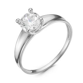 Кольцо из белого золота КЮЗ Del'ta Dб116632 с фианитом Dб116632 фото