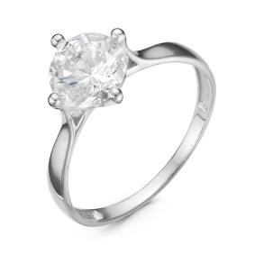 Кольцо из белого золота КЮЗ Del'ta Dб116649 с фианитом Dб116649 фото