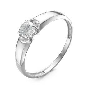 Кольцо из белого золота КЮЗ Del'ta Dб116661 с фианитом Dб116661 фото