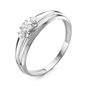 Кольцо из белого золота КЮЗ Del'ta Dб116674 с фианитом Dб116674 фото