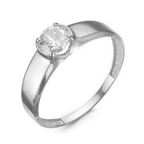 Кольцо из белого золота КЮЗ Del'ta Dб116923 с фианитом Dб116923 фото