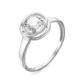 Кольцо из белого золота КЮЗ Del'ta Dб118440 с фианитом Dб118440 фото
