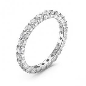 Кольцо из белого золота КЮЗ Del'ta Dб118460/18,0 с фианитом Dб118460/18,0 фото