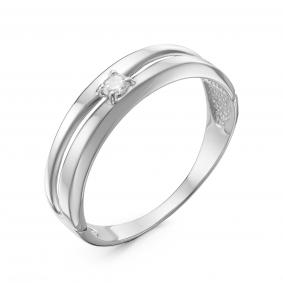 Кольцо из белого золота КЮЗ Del'ta Dб118497 с фианитом Dб118497 фото