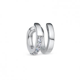 Одиночная серьга из белого золота КЮЗ Del'ta с камнями Dб1202296 Dб1202296 фото