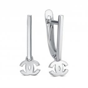 Серьги из белого золота КЮЗ Del'ta Dб1204562 Dб1204562 фото