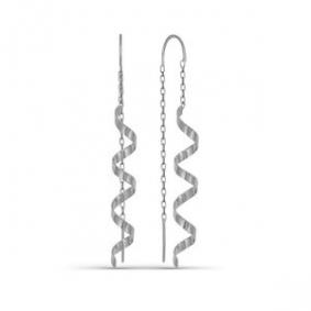 Серьги из белого золота КЮЗ Del'ta Dб140075 Dб140075 фото