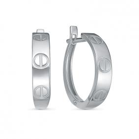 Серьги из белого золота КЮЗ Del'ta Dб2202599 Dб2202599 фото