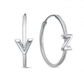 Серьги из белого золота КЮЗ Del'ta Dб2204659 Dб2204659 фото