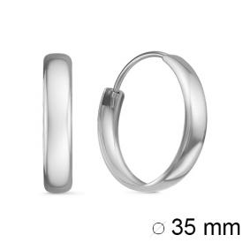 Серьги из белого золота КЮЗ Del'ta Dб520105-35 Dб520105-35 фото