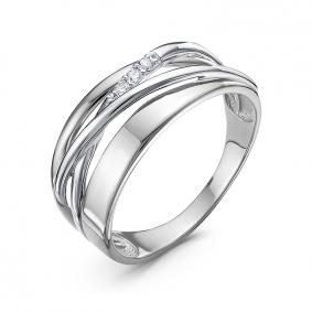 Кольцо из белого золота КЮЗ Del'ta Dбр112182б с бриллиантом Dбр112182б фото