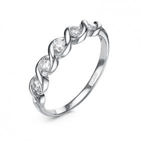 Кольцо из белого золота КЮЗ Del'ta Dбр112550б с бриллиантом Dбр112550б фото