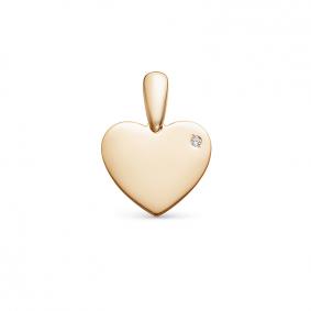 Золотая подвеска КЮЗ Del'ta Dбр130793 с бриллиантом Dбр130793 фото