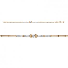 Золотой браслет КЮЗ Del'ta Dбр772192 с бриллиантом Dбр772192 фото