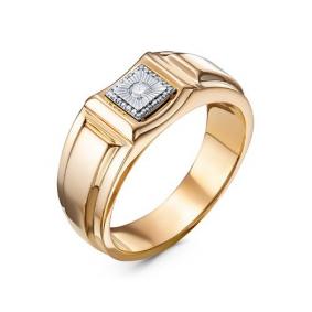 Золотое кольцо КЮЗ Del'ta Dд040036р с бриллиантом Dд040036р фото