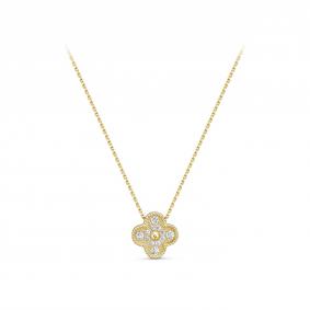 Колье из лимонного золота КЮЗ Del'ta Dд0701538рл с бриллиантом Dд0701538рл фото