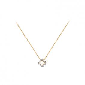 Колье из лимонного золота КЮЗ Del'ta Dд0701576рл с бриллиантом Dд0701576рл фото