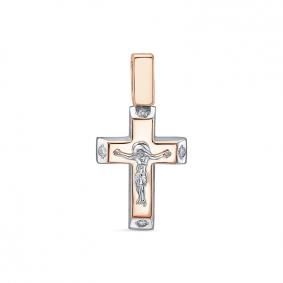 Золотая подвеска КЮЗ Del'ta Dд0801544р с бриллиантом Dд0801544р фото