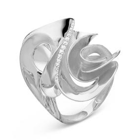 Кольцо из белого золота КЮЗ Del'ta Dд110001б с бриллиантом Dд110001б фото